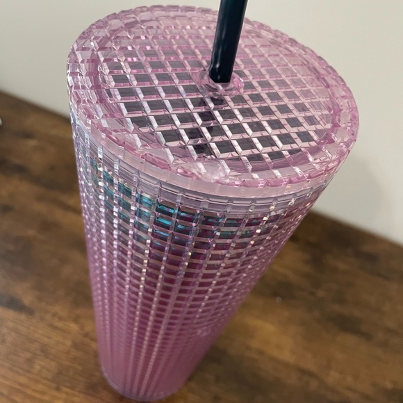 Starbucks Summer 2021 Blue & Pink Grid Venti Tumbler - Picture 2 of 6